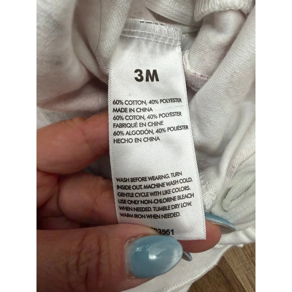 Baby Girls 3-Piece Outfit Bundle 0-3M Pink Floral Romper‎ Dress Muslin Jumpsuit